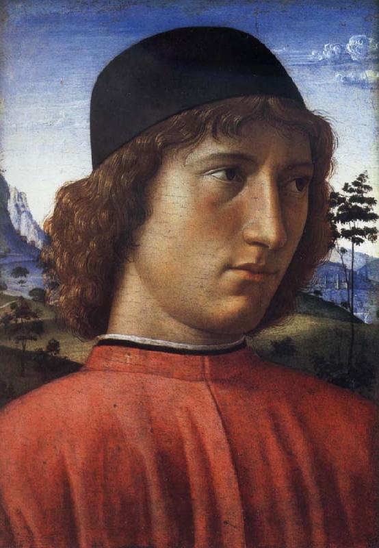  Portrait of a young man in red
